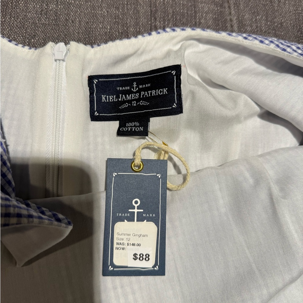 Kiel James Patrick Blue and White Gingham Apparel - Picture 3 of 3